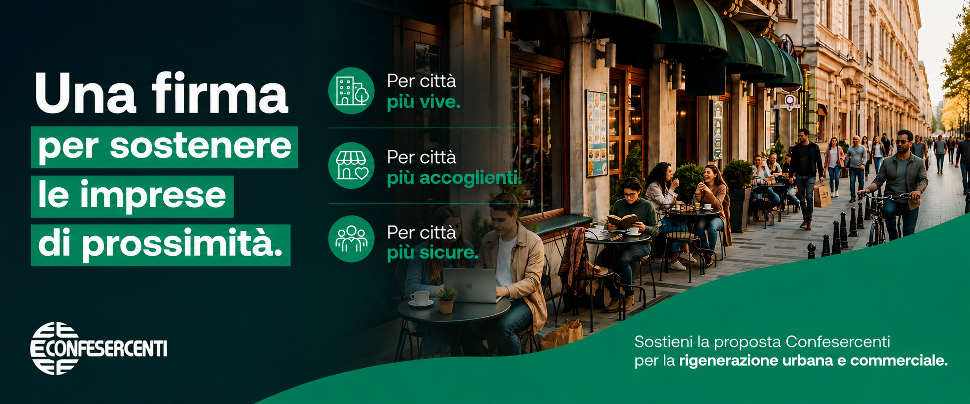 Rigenerazione urbana e commercio di prossimità: sostieni la proposta di Confesercenti